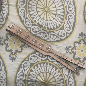 Michael Kors ballet pink embellished rhinestone purse strap